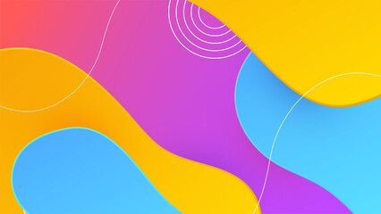 Modern dynamic stripes colorful abstract geometric design background for business, card, presentation, brochure, banner, and wallpaper