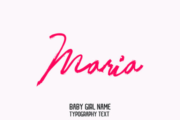 Maria Woman's Name in Cursive Calligraphy Text Design