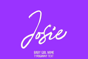  Josie Woman's Name in Brush Typography Text on Purple Background