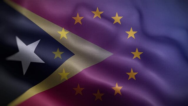 EU East Timor Flag Loop Background 4K