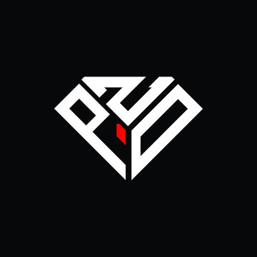 PZD letter logo creative design. PZD unique design