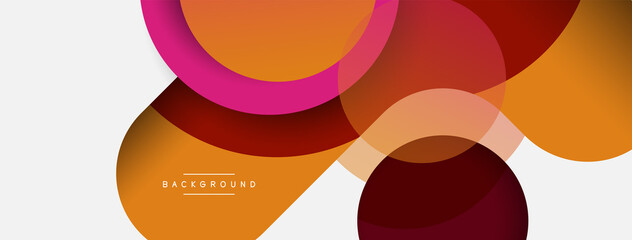 Creative geometric wallpaper. Minimal abstract background. Circles composition vector illustration for wallpaper banner background or landing page