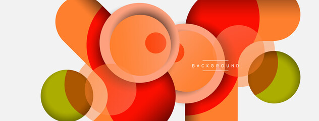 Creative geometric wallpaper. Minimal abstract background. Circles composition vector illustration for wallpaper banner background or landing page