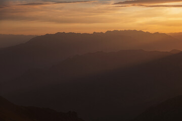 sunrise in the mountains