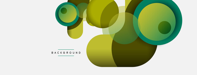Circle and round shapes abstract background. Vector illustration for wallpaper banner background or landing page