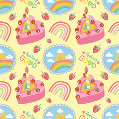 colorful cute seamless for gift wrapping paper