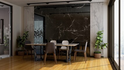 modern office meeting room for company logo mockup