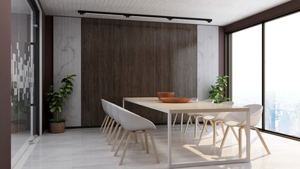 modern office meeting room for company logo mockup