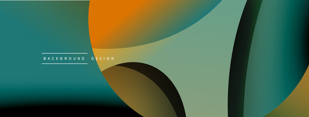 Creative geometric wallpaper. Minimal abstract background. Circle and wave composition vector illustration for wallpaper banner background or landing page