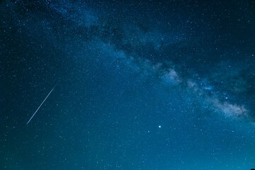 天の川と流れ星