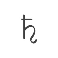 Saturn astrology sign line icon