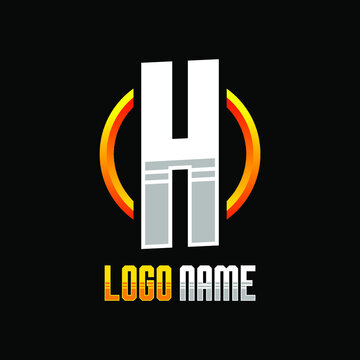 Initial H Gaming Logo Design Template Inspiration, Vector Illustration.