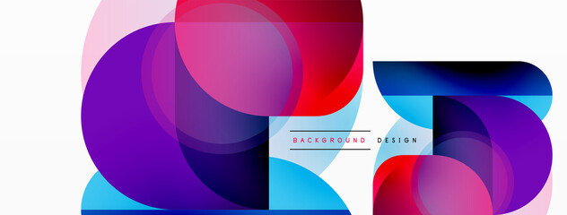 Round triangle shapes lines and circles. Geometric vector illustration for wallpaper banner background or landing page
