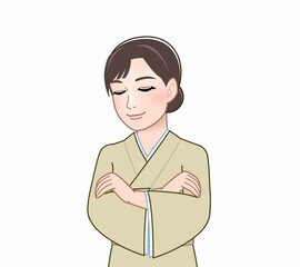 和服を着た女性