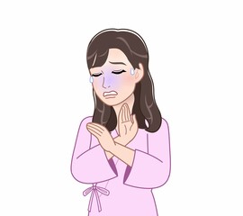 健康診断を受ける女性