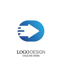 Fast arrow logo vector template
