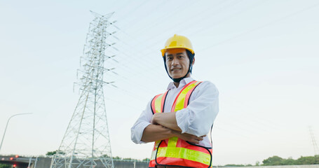 engineer with power line
