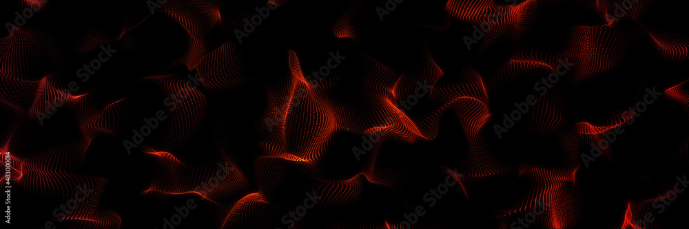 Poster red abstract background banner. red texture from small particles.