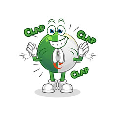 algerian flag applause illustration. character vector