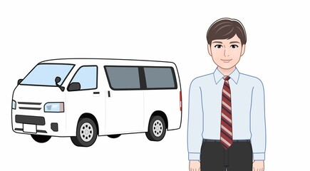 車と男性