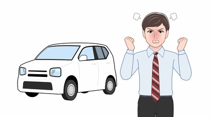 車と男性