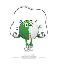 algerian flag jump rope exercise. character vector