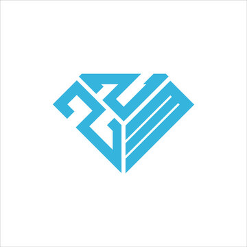 ZZM letter logo creative design. ZZM unique design