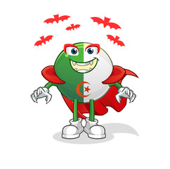 algerian flag Dracula illustration. character vector