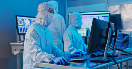 technician with wafer