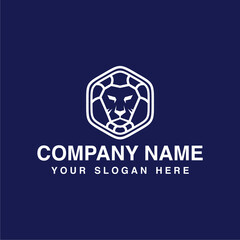 hexagon lion logo