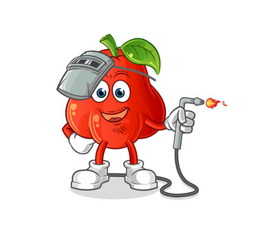 recommend clip art: water apple welder mascot. cartoon vector