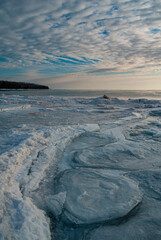521-10 Pancake Ice and Popcorn Clouds, Newport