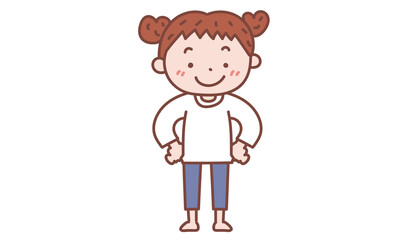 Obraz premium いばっている女の子