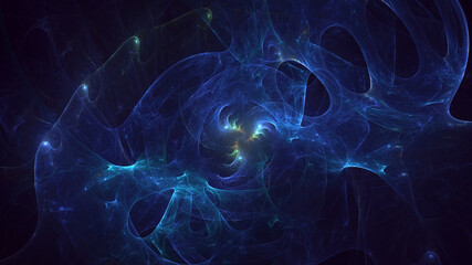 3D rendering abstract multicolor technology fractal light background