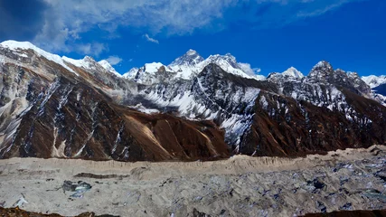 Foto op Plexiglas Lhotse View from Renjo La Pass to the east on Himalaya with Mount Everest in Nepal