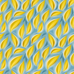 Abstract seamless pattern with floral elements.Texture for wallpaper, fabric, wrapping paper. 