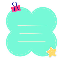 Sticky note vector illustration in flat color design