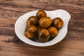 Marinated feijoa in the bowl