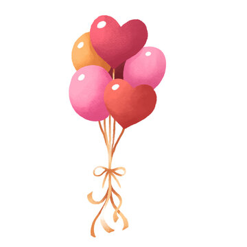 Valentine Balloons illustration