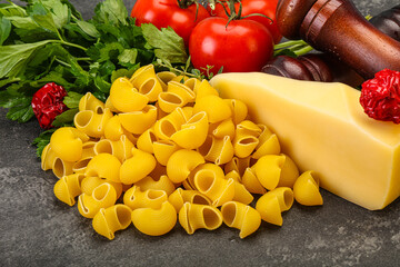 Italian pasta - raw pipe rigate
