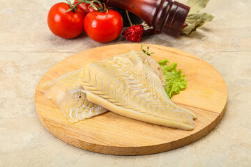 Raw cod fish for cooking