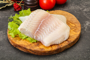 Raw pangasius fillet for cooking