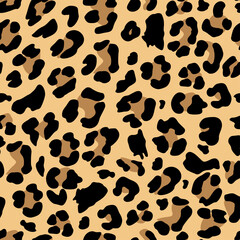 Fototapeta na wymiar Leopard Print Seamless Pattern Background