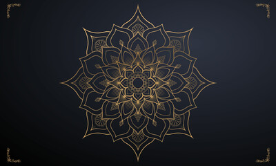 Luxury Mandala background golden mandala flower