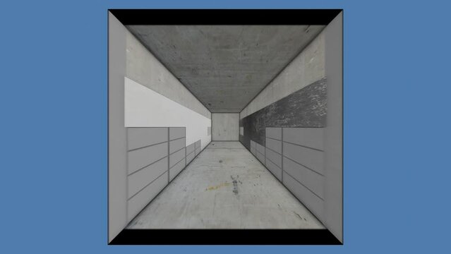 Parallax Art - Raum erweitert sich in die Tiefe, die dritte Dimension - 3D Darstellung von Raum und Dimension