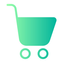 shopping cart gradient icon