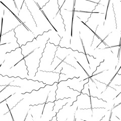 Seamless pattern with black pencil brushstrokes