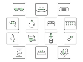 オシャレな花粉症のアイコンセット