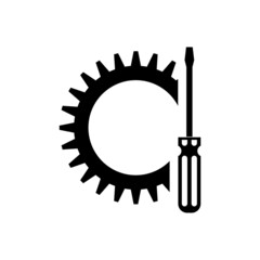 Repair tool icon isolated on white background