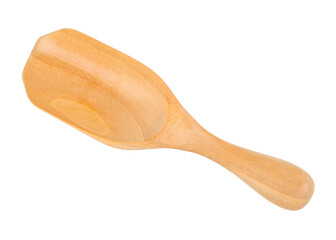 wooden scoop isolated on white background, save clipping path.